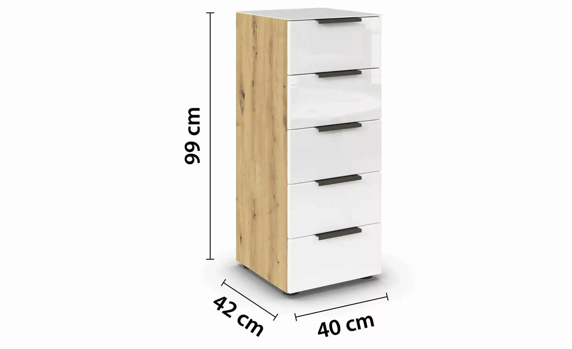 Kommode ¦ holzfarben ¦ Maße (cm): B: 40 H: 99 Kommoden & Sideboards > Kommo günstig online kaufen