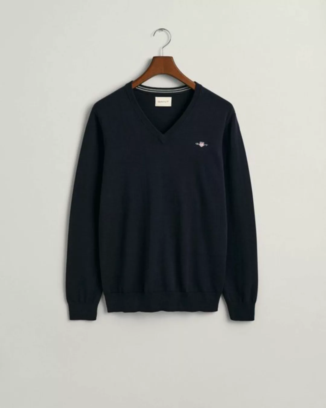 Gant V-Ausschnitt-Pullover Classic Cotton V-Neck Premium Strickjersey aus w günstig online kaufen