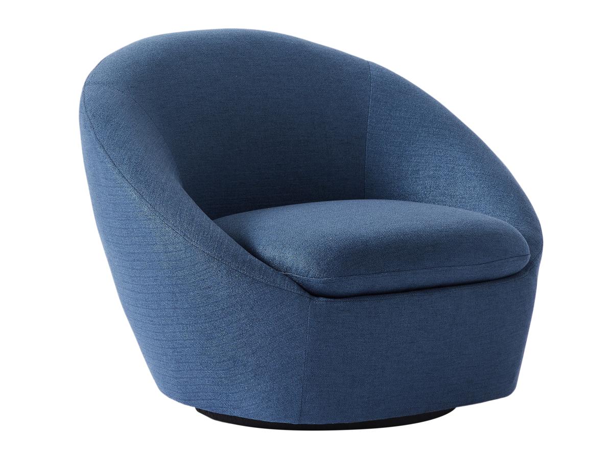 Drehsessel - Stoff - Blau - LACARA II günstig online kaufen