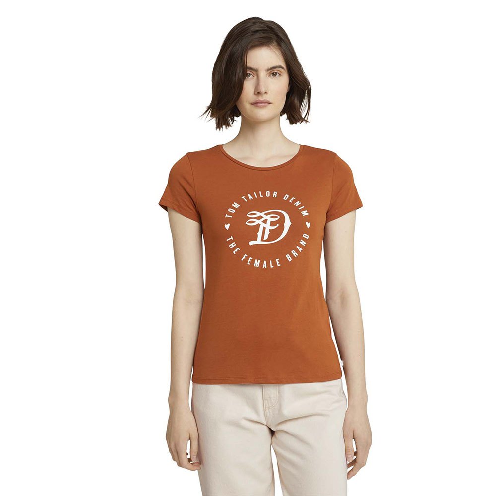 Tom Tailor 1016431 Kurzärmeliges T-shirt S Amber Brown günstig online kaufen