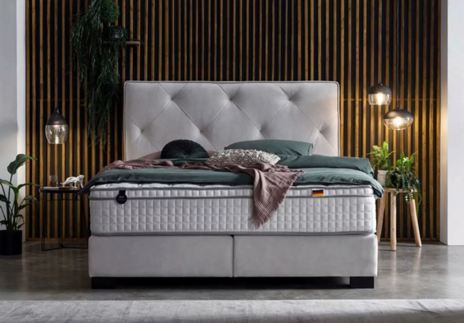 Polsterei Marya Boxspringbett MOSCOW, LUXURY Chesterfield box spring bett s günstig online kaufen