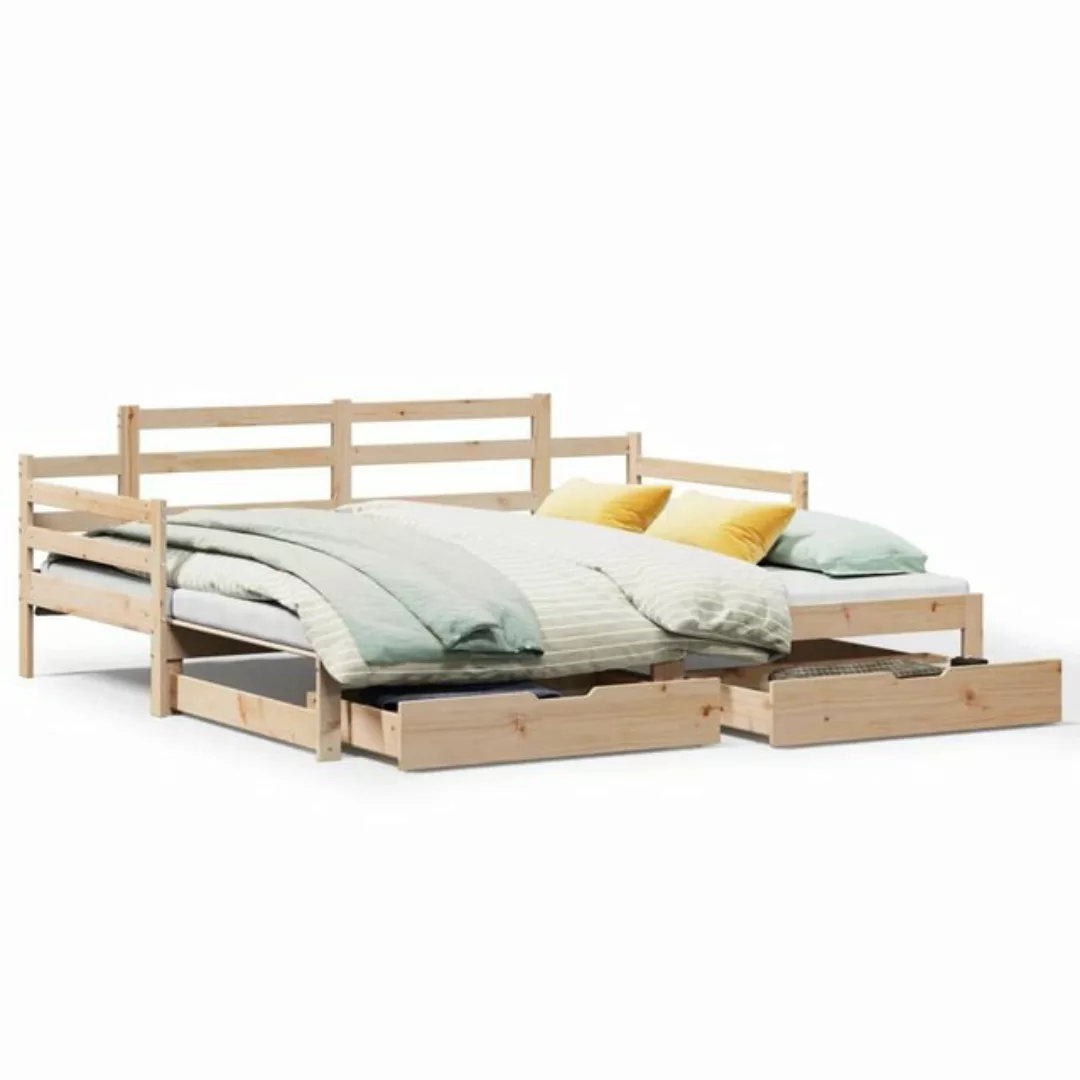 vidaXL Bett Tagesbett Ausziehbar mit Schubladen ohne Matratze 90x200 cm günstig online kaufen