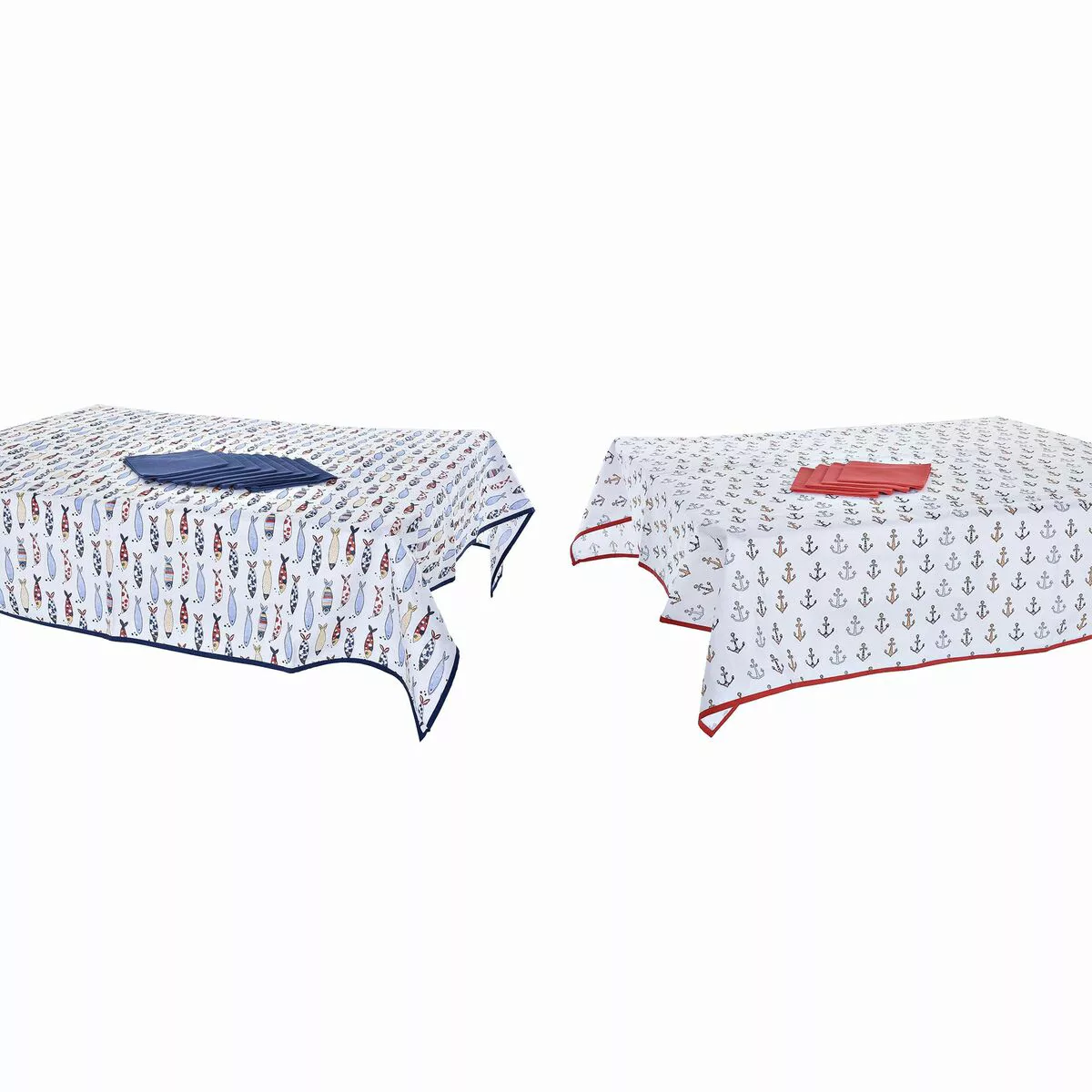 Tischwäsche-set Dkd Home Decor Rot Blau Polyester Baumwolle (150 X 150 X 0, günstig online kaufen