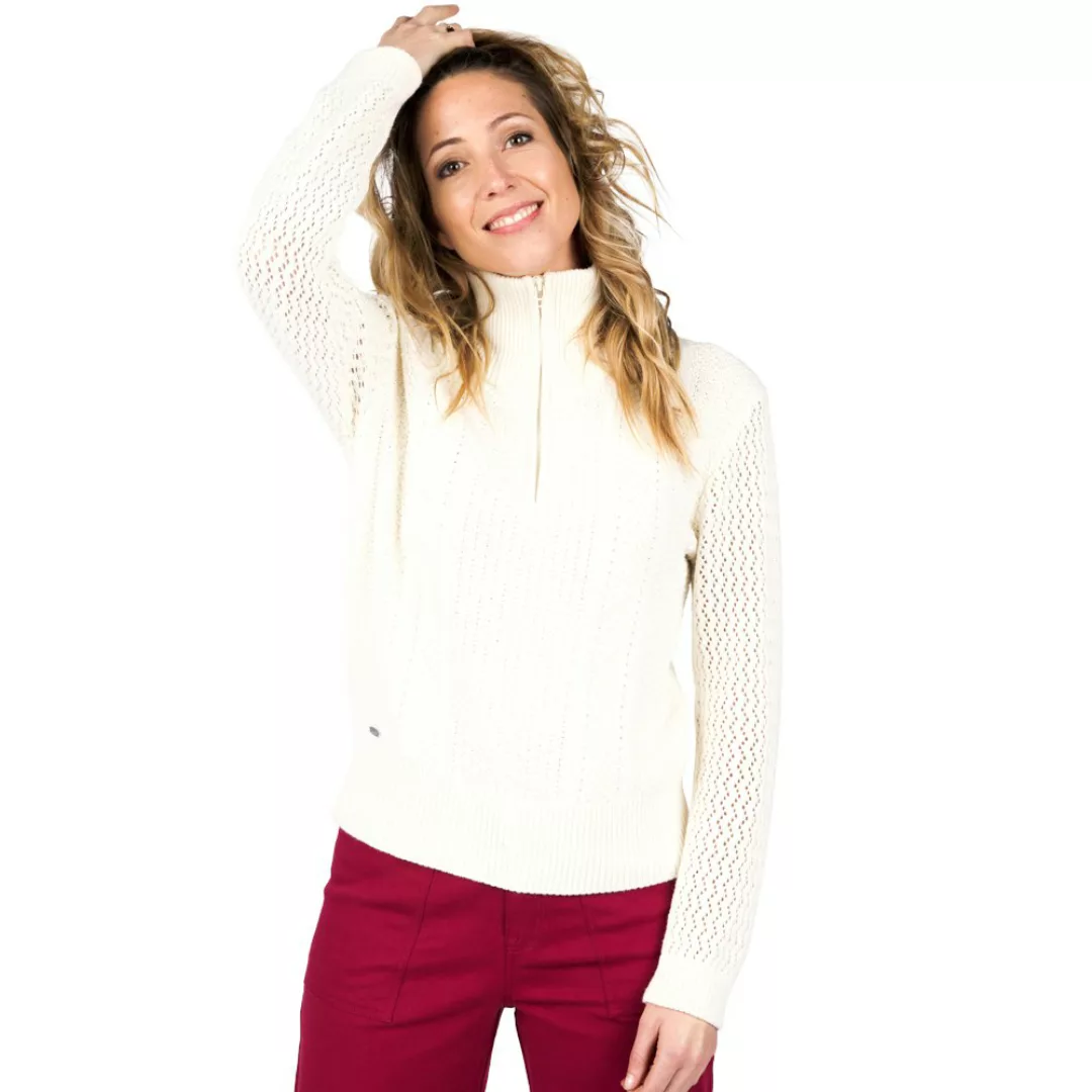 Oxbow N2 Portia Pullover Mit Reißverschluss Am Kragen 3 Salt günstig online kaufen