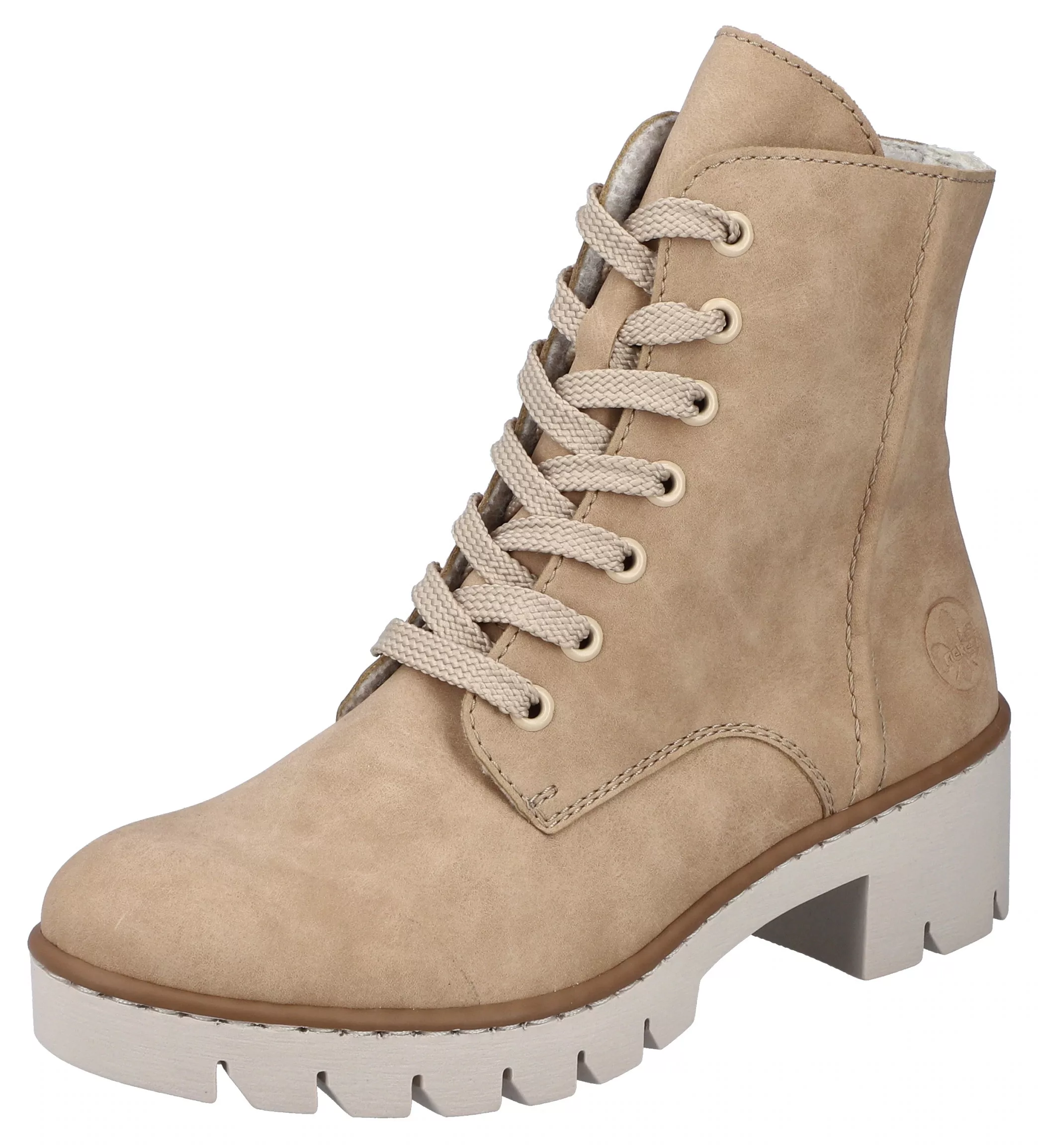 Rieker Schnürstiefelette Damen beige günstig online kaufen