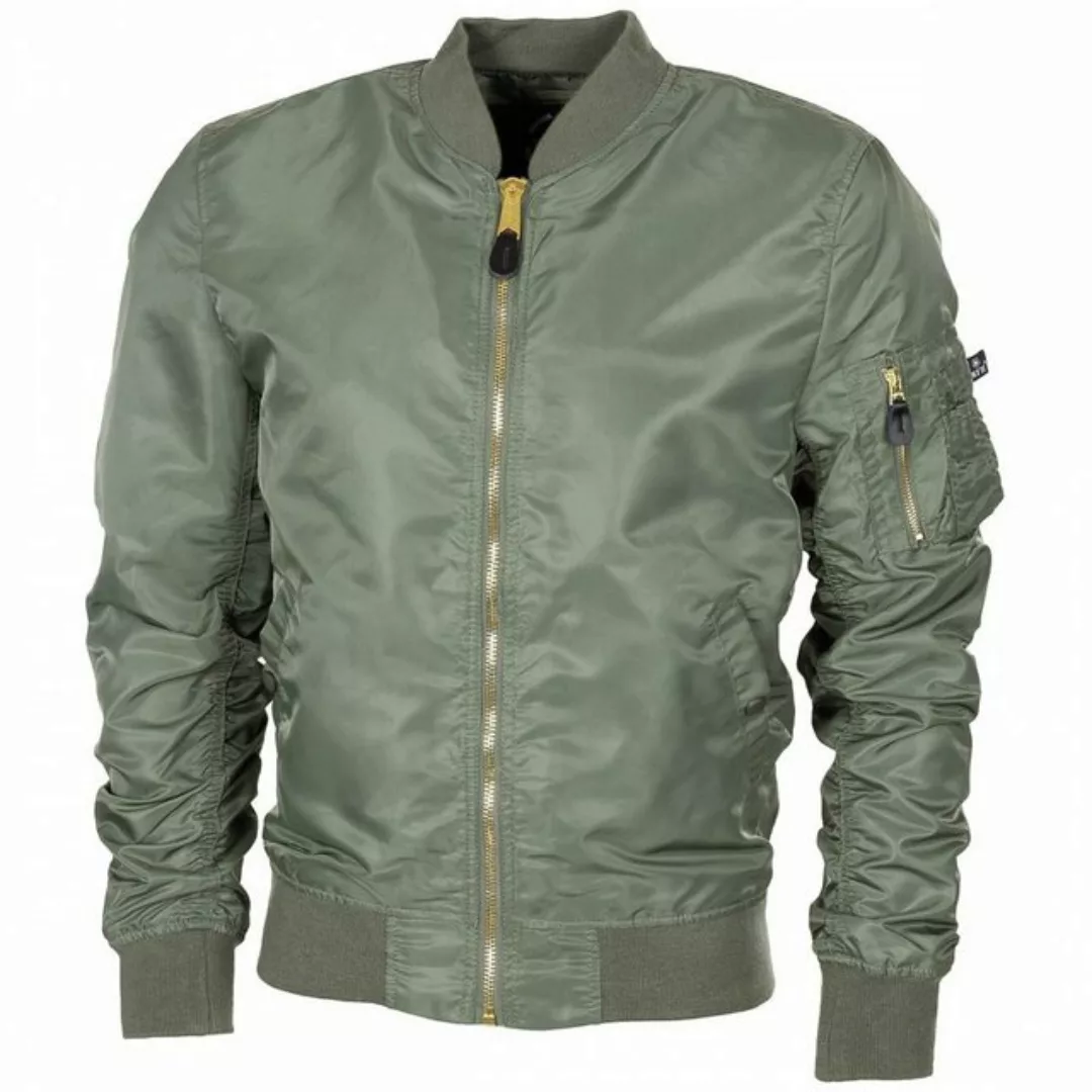 MFH Bomberjacke US Airforce Jacke MA1, oliv - S doppelter Strickbund am Kra günstig online kaufen