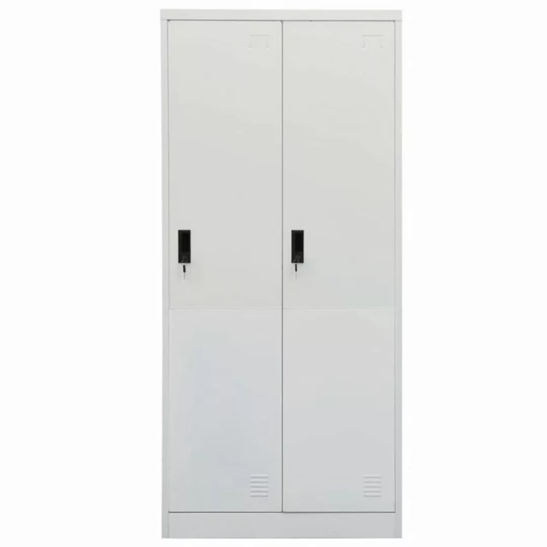 vidaXL Spind Kleiderschrank Spind Hellgrau 80x50x180 cm Stahl günstig online kaufen