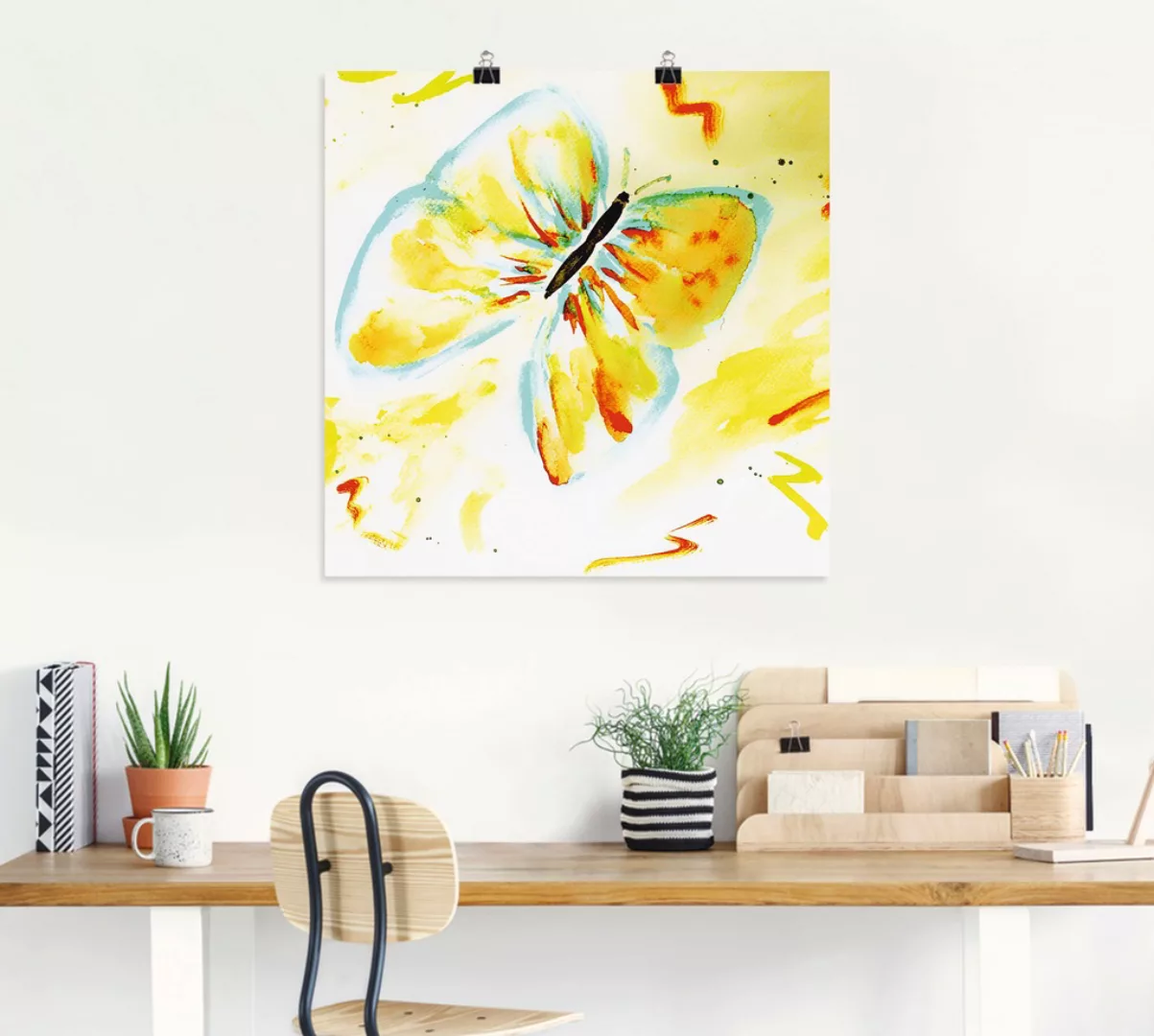 Artland Wandbild "Schmetterling", Insekten, (1 St.), als Leinwandbild, Post günstig online kaufen