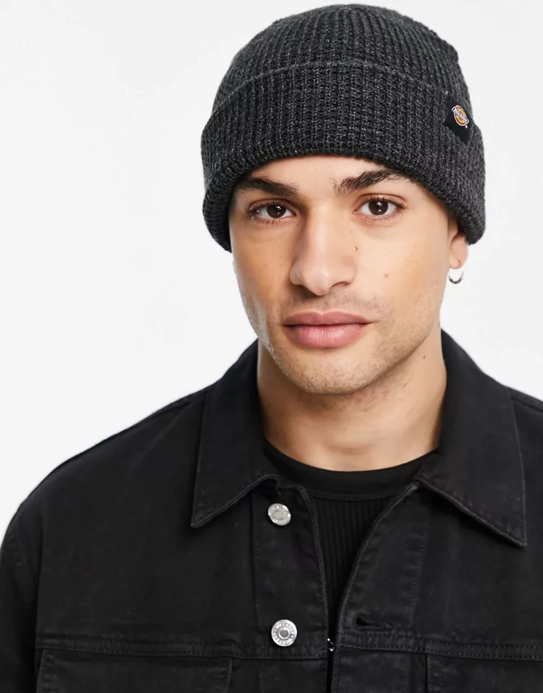 Dickies – Woodworth – Beanie in Schwarz mit Waffelstruktur günstig online kaufen