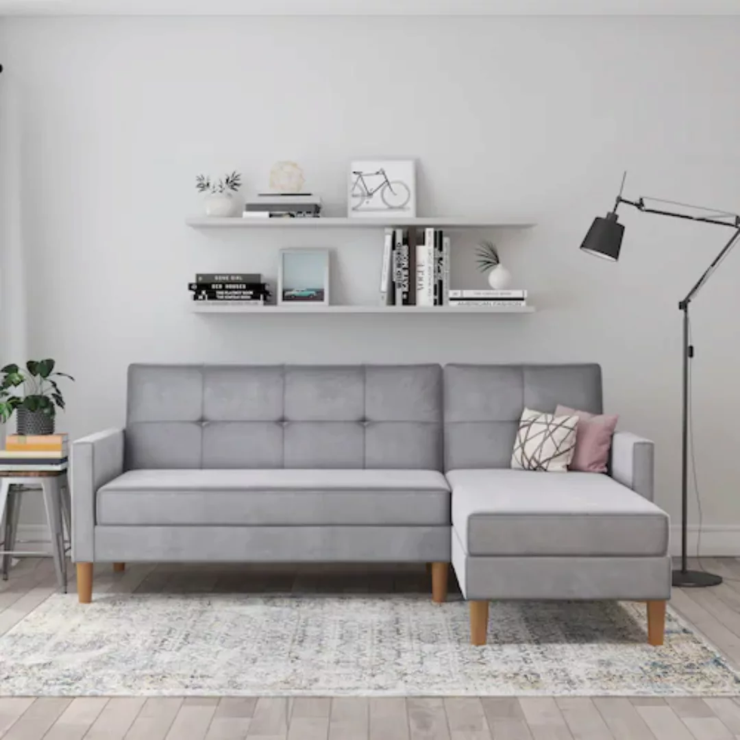 Dorel Home Ecksofa "Lilly, L-Form,", mit Bett-Funktion, Recamiere beidseiti günstig online kaufen