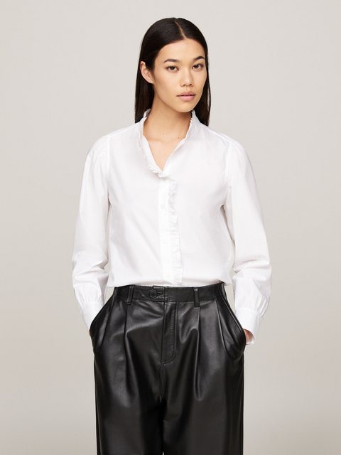 Tommy Hilfiger Shirtbluse COTTON FRILL RELAXED SHIRT mit Rüschen günstig online kaufen