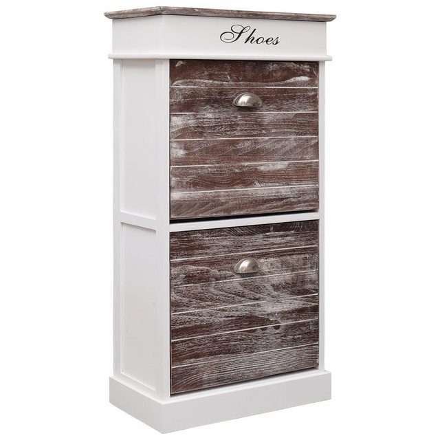 furnicato Schuhschrank Braun 50 x 28 x 98 cm Paulownia Holz günstig online kaufen