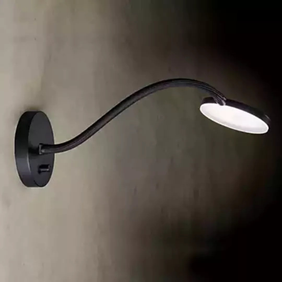Holtkötter Flex W Wandleuchte LED, Aluminium/schwarz günstig online kaufen