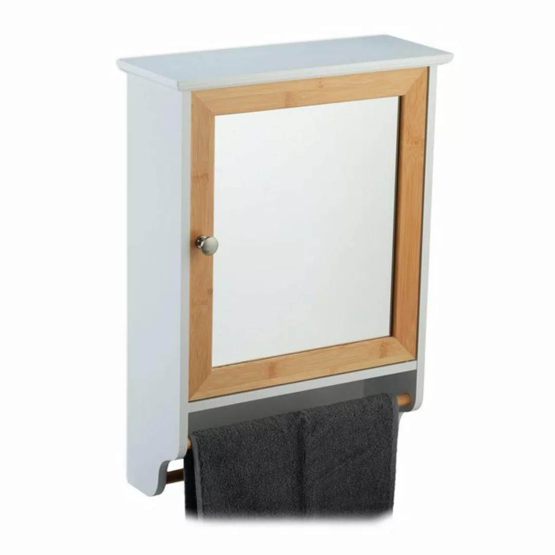 relaxdays Spiegelschrank Spiegelschrank mit Handtuchhalterung günstig online kaufen