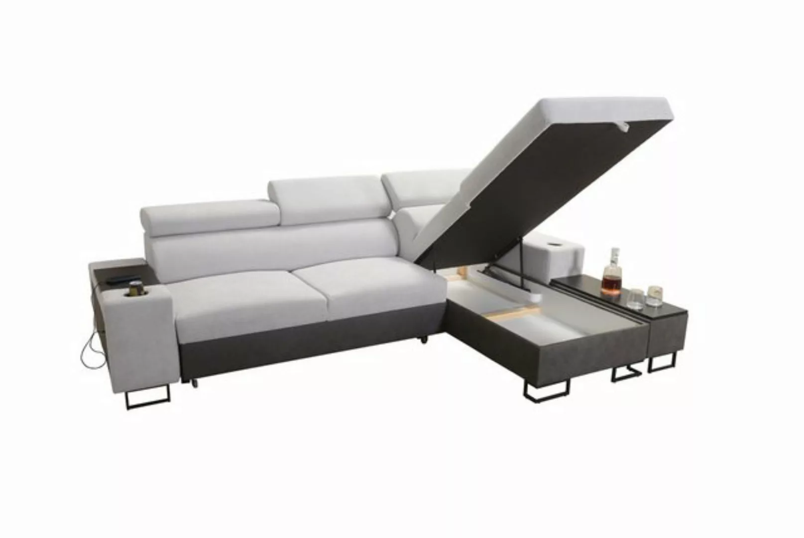 Kaiser Möbel Ecksofa Luxuriöses, komfortables,Ecksofa MELODY I MINI mit Usb günstig online kaufen