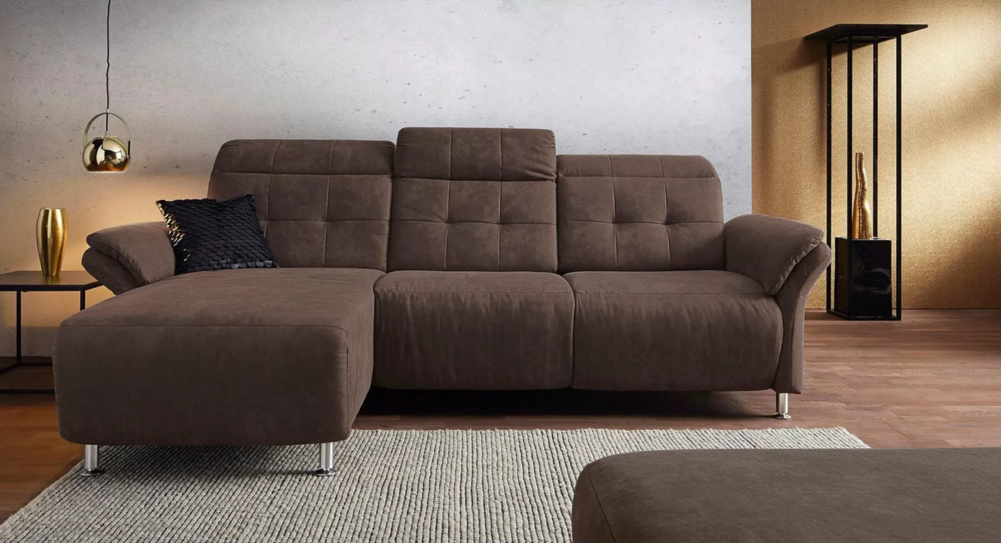 Places of Style Ecksofa Manhattan L-Form, 2 Sitze mit elektrischer Relaxfun günstig online kaufen