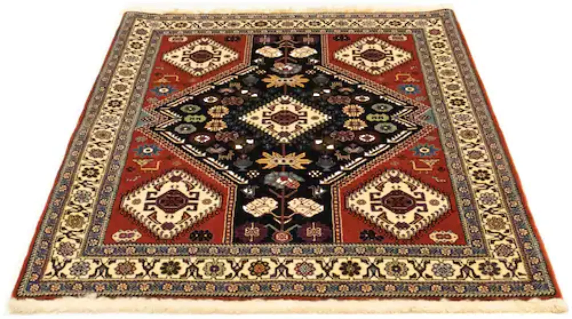 morgenland Wollteppich »Ghashghai Teppich handgeknüpft dunkelblau«, rechtec günstig online kaufen