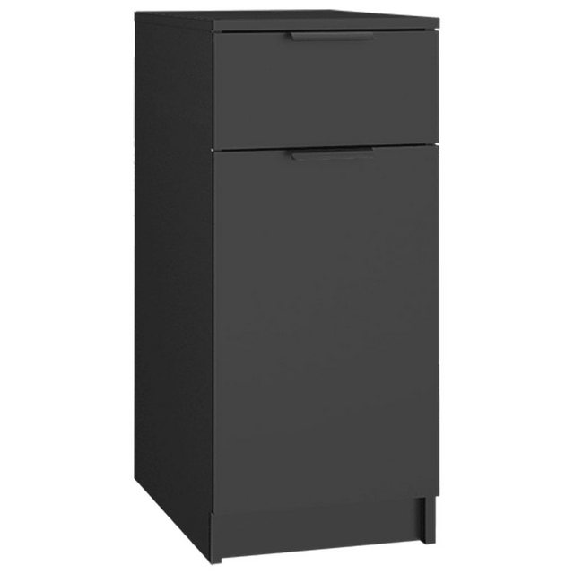 vidaXL Aktenschrank Büroschrank Schwarz 33,5x50x75 cm Spanplatte günstig online kaufen