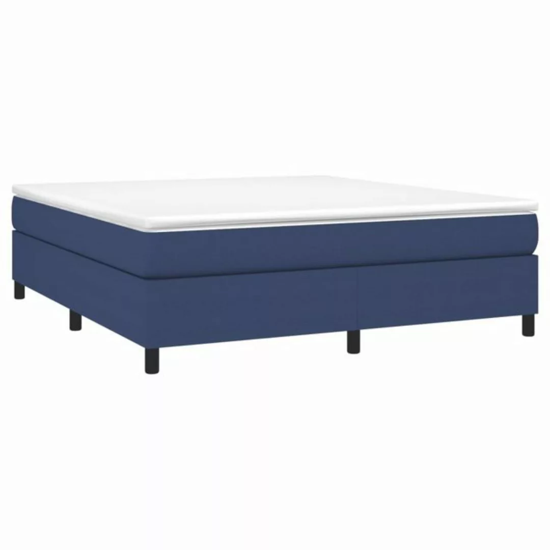 furnicato Bett Bettgestell ohne Matratze Blau 160x200 cm Stoff (1-tlg) günstig online kaufen