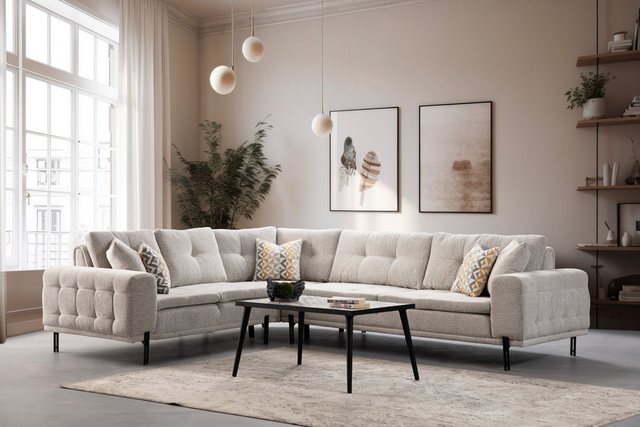 Villa Möbel Ecksofa Wall Street, Set, mit Relax-/Bettfunktion durch umklapp günstig online kaufen