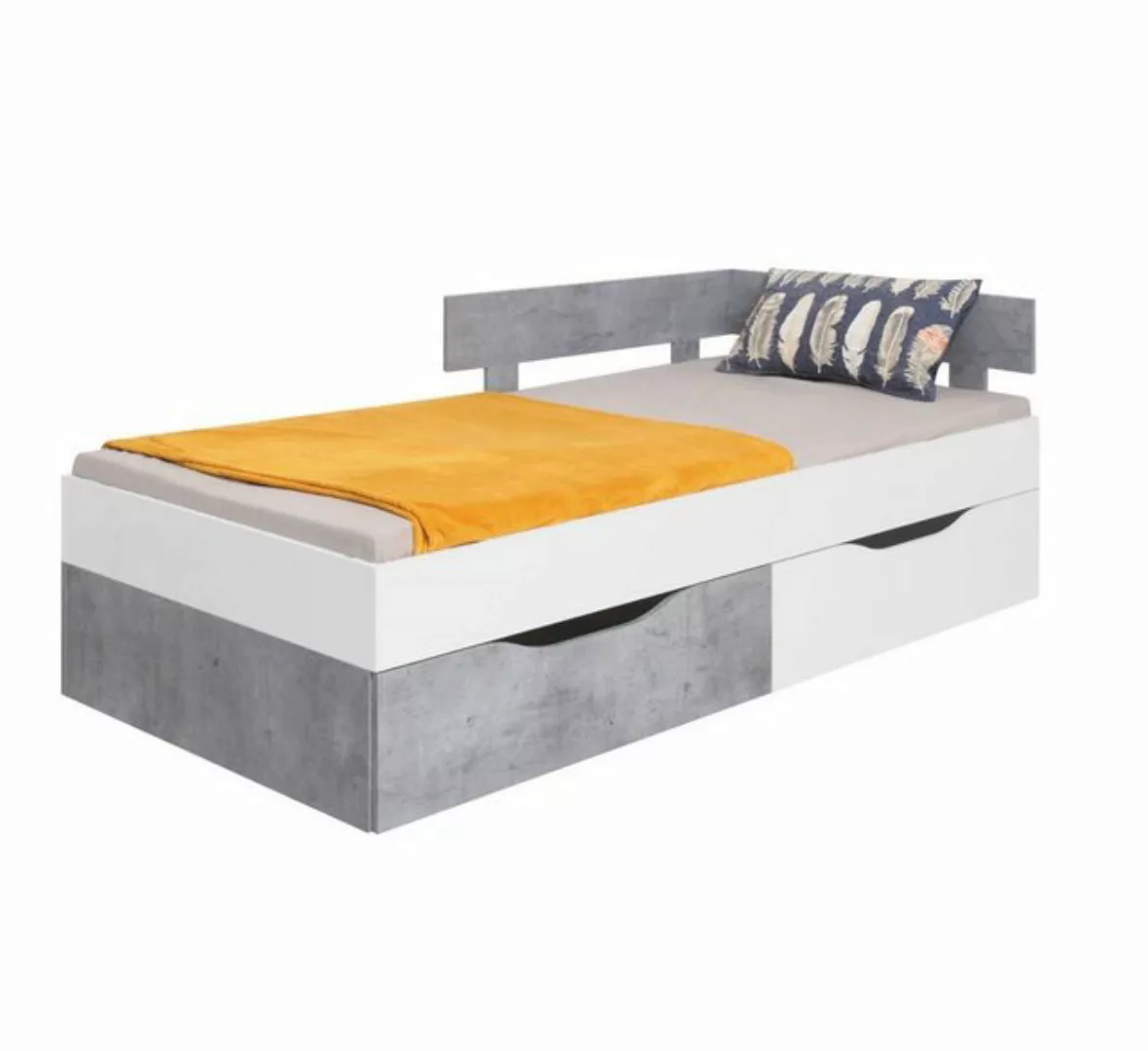 Stylefy Kinderbett Lendon (Kinderbett, Bett), 90/120x200 cm, mit 2 Fächern, günstig online kaufen