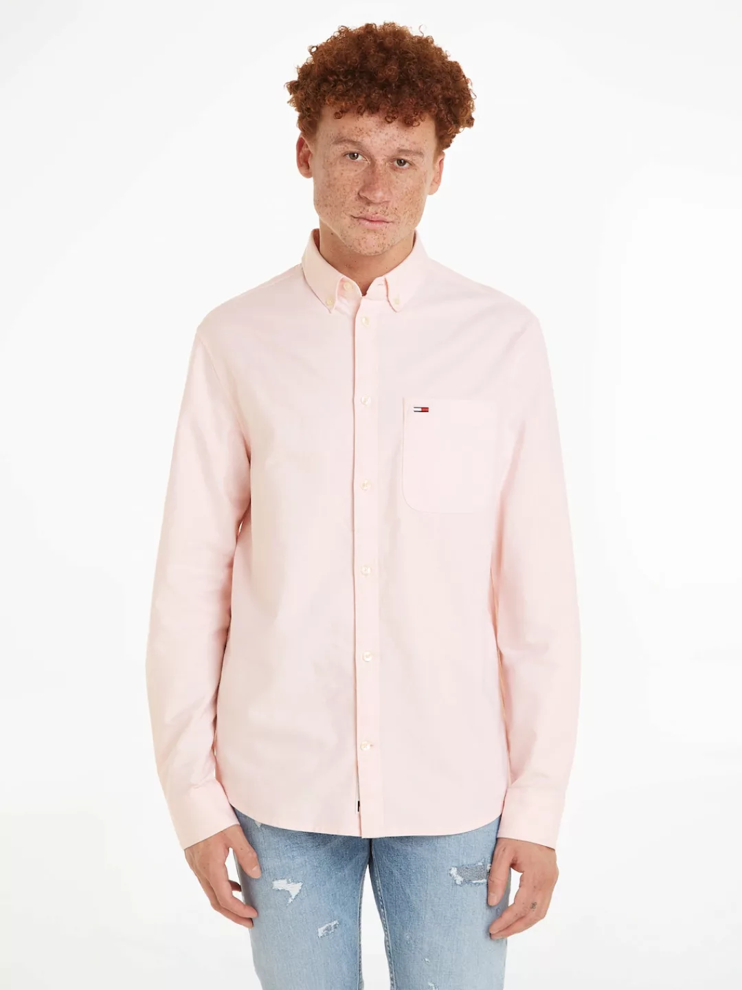 Tommy Jeans Langarmhemd TJM REG OXFORD SHIRT mit Button-down-Kragen günstig online kaufen