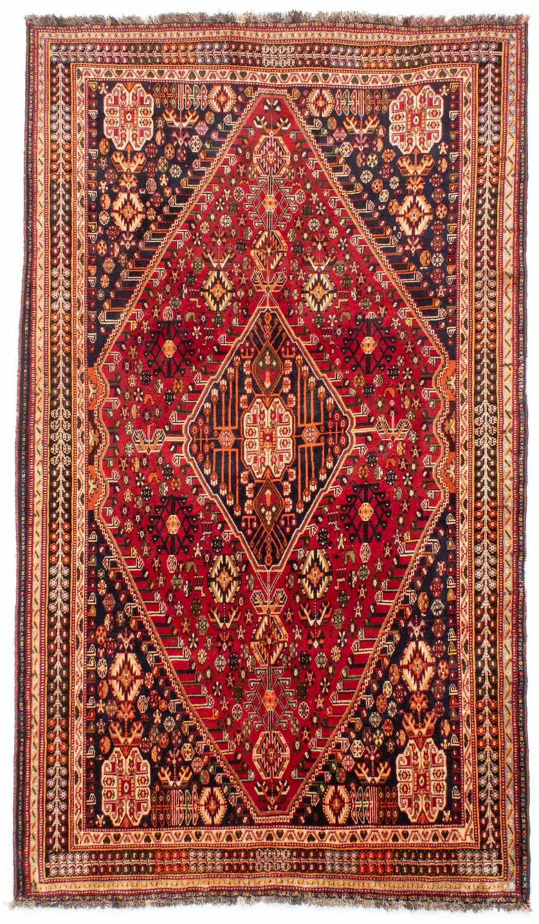 morgenland Wollteppich »Shiraz Medaillon Rosso 280 x 165 cm«, rechteckig, U günstig online kaufen
