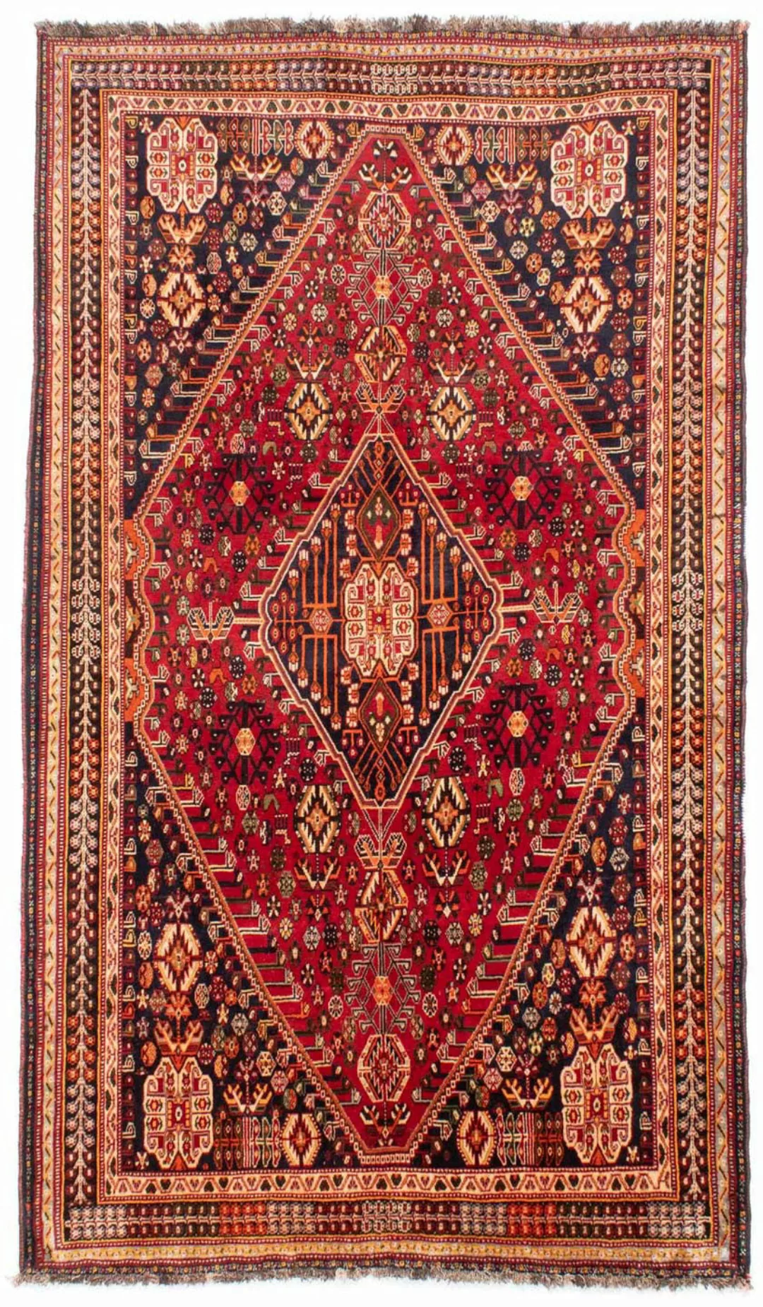 morgenland Wollteppich »Shiraz Medaillon Rosso 280 x 165 cm«, rechteckig, 1 günstig online kaufen