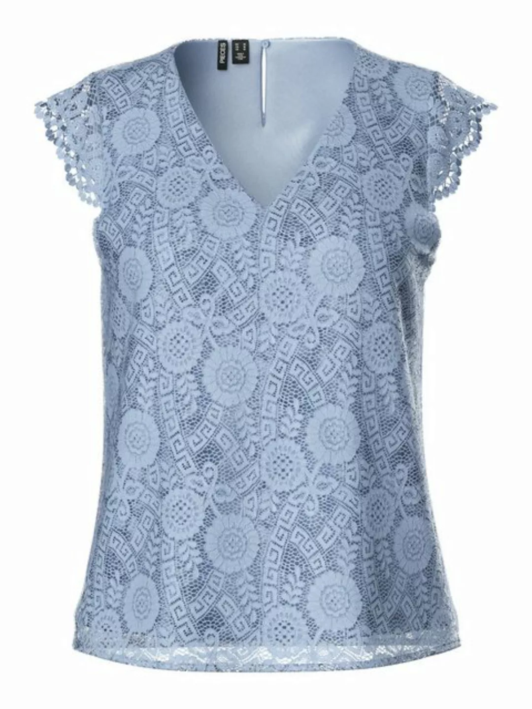 pieces Spitzentop PCOLLINE SL LACE V-NECK TOP WVN NOOS günstig online kaufen