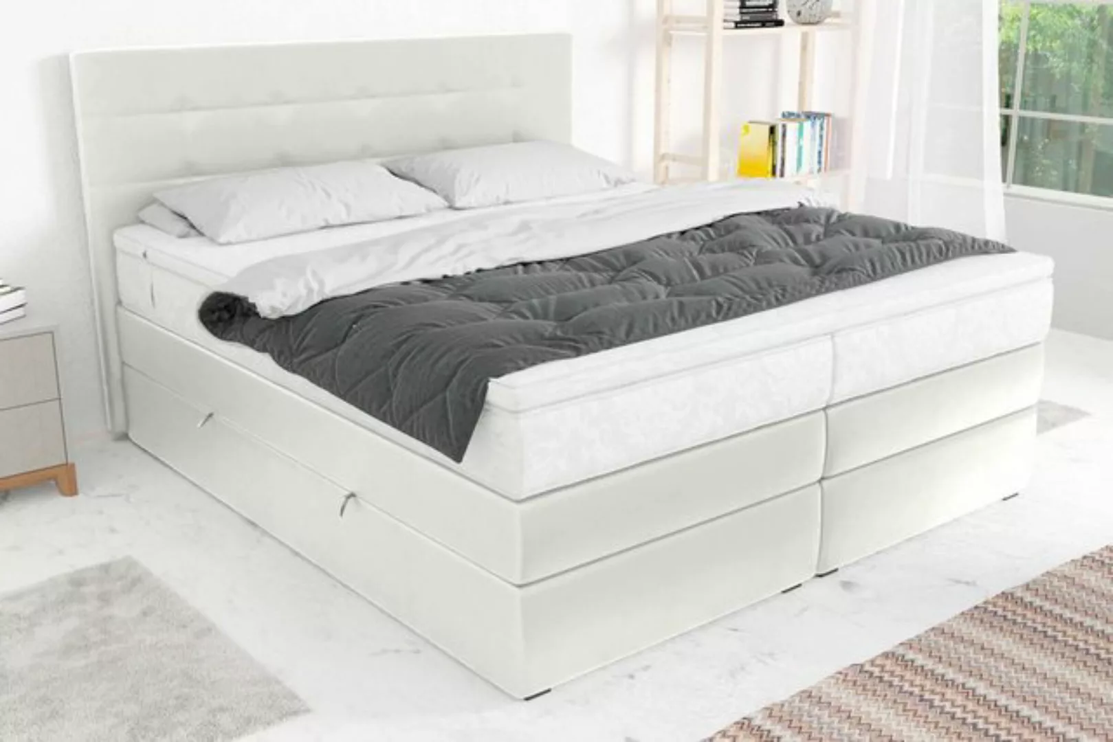 Stylefy Boxspringbett Palermo (Schlafzimmerbett, Bett), gepolstert günstig online kaufen