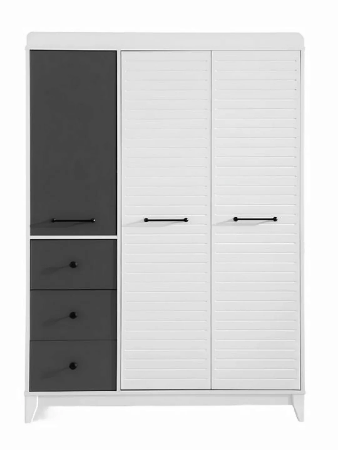 Xlmoebel Kleiderschrank Eleganter Holzschrank mit weißem Design für stilvol günstig online kaufen