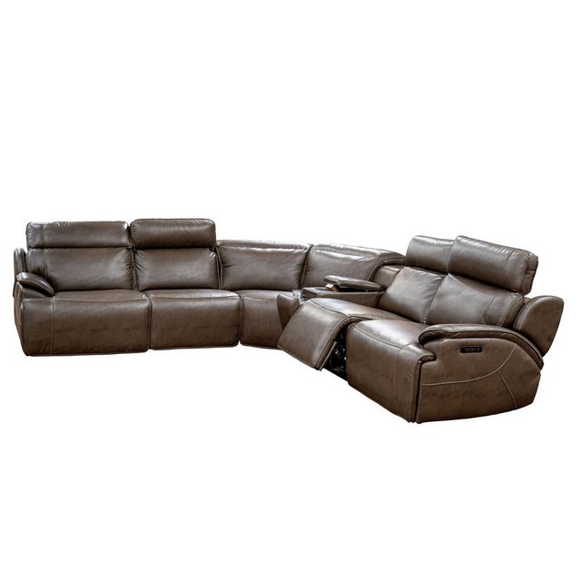 HTI-Living Ecksofa Ecksofa Pavel Braun, Stück 1 Teile, Kunstleder verstellb günstig online kaufen