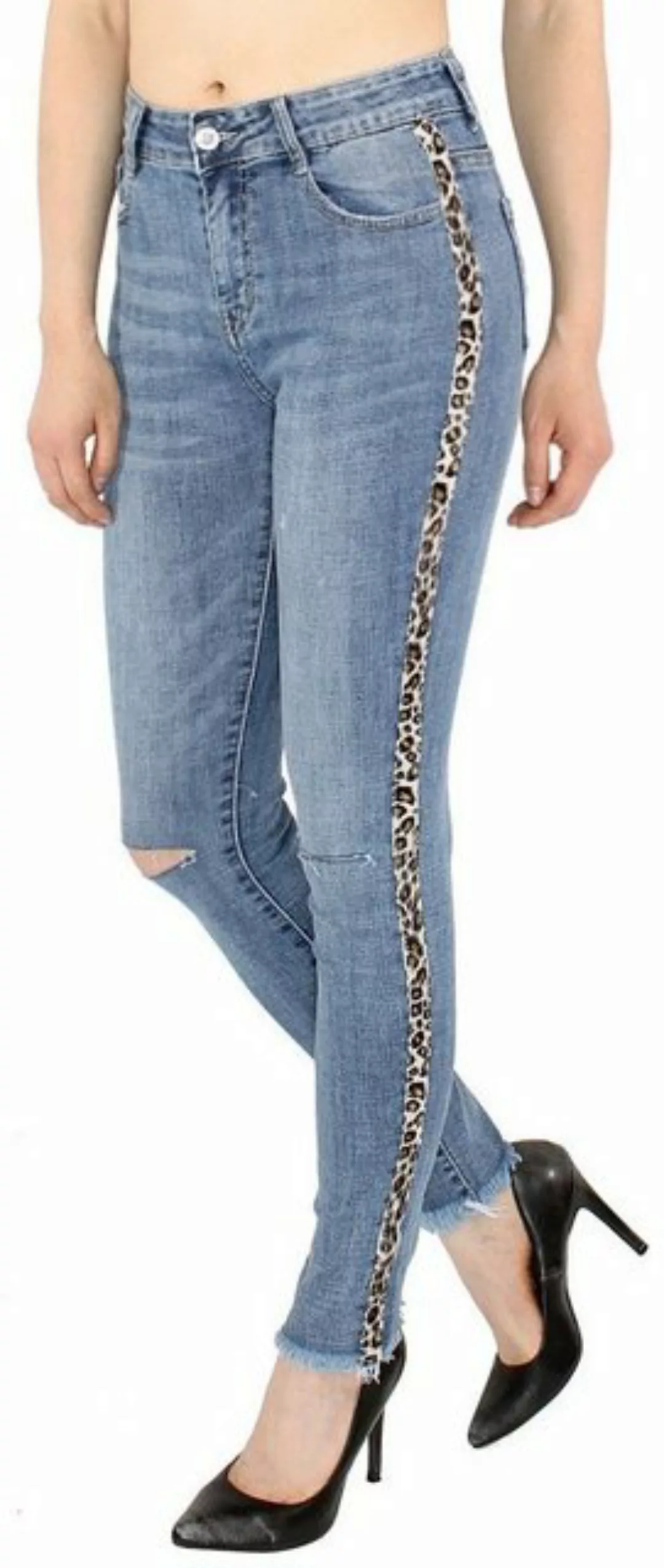 dy_mode Destroyed-Jeans Damen Jeans Hose Risse am Knie Skinny Pants Stretch günstig online kaufen