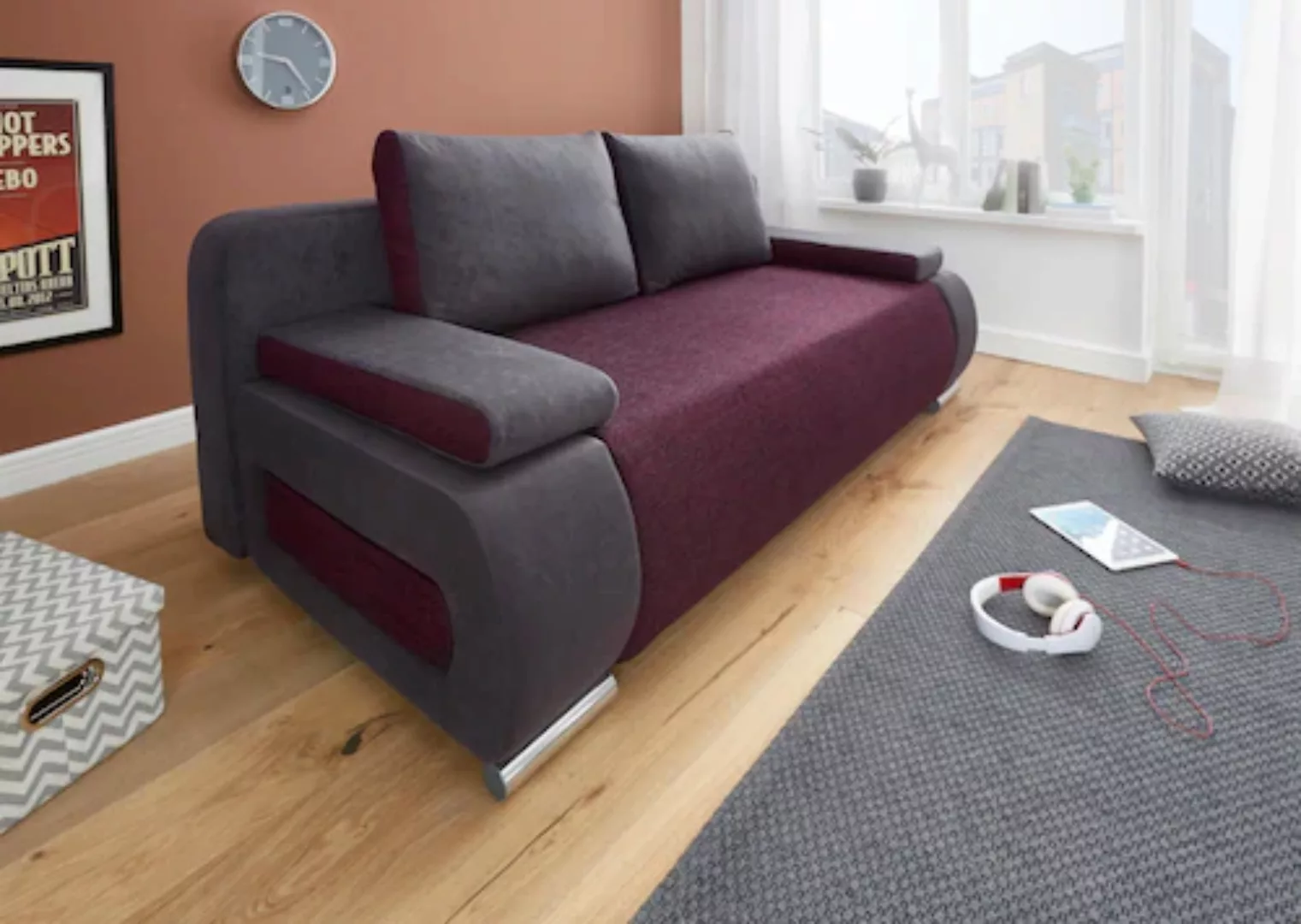 COLLECTION AB Schlafsofa Moritz, mit Bettfunktion und Bettkasten günstig online kaufen