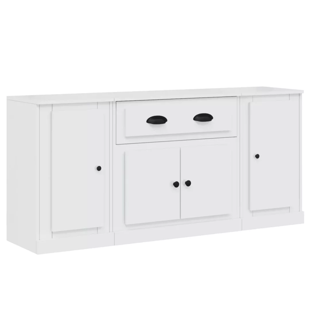 Vidaxl Sideboards 3 Stk. Hochglanz-weiß Holzwerkstoff günstig online kaufen