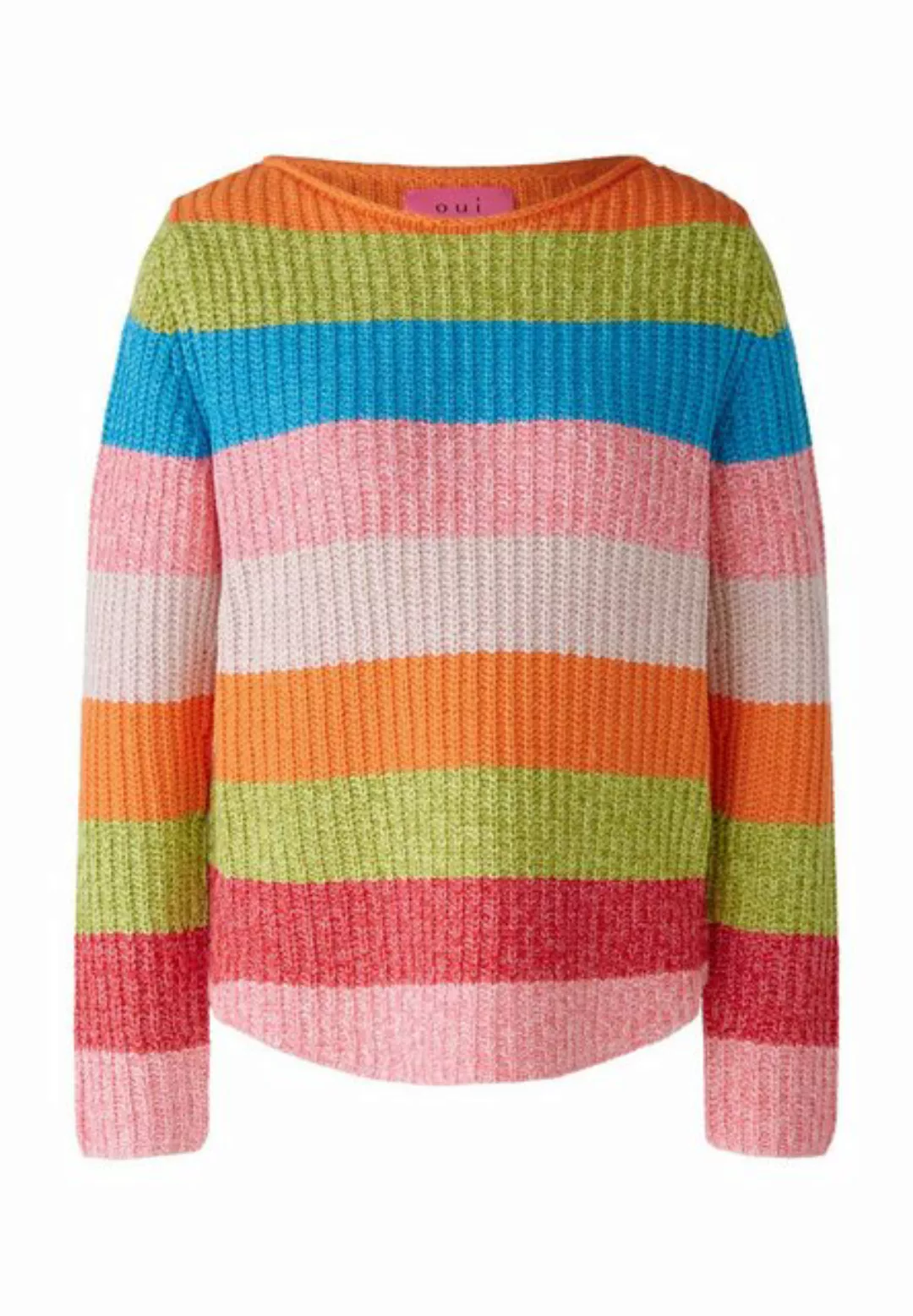 Oui Strickpullover Pullover Baumwollmischung günstig online kaufen