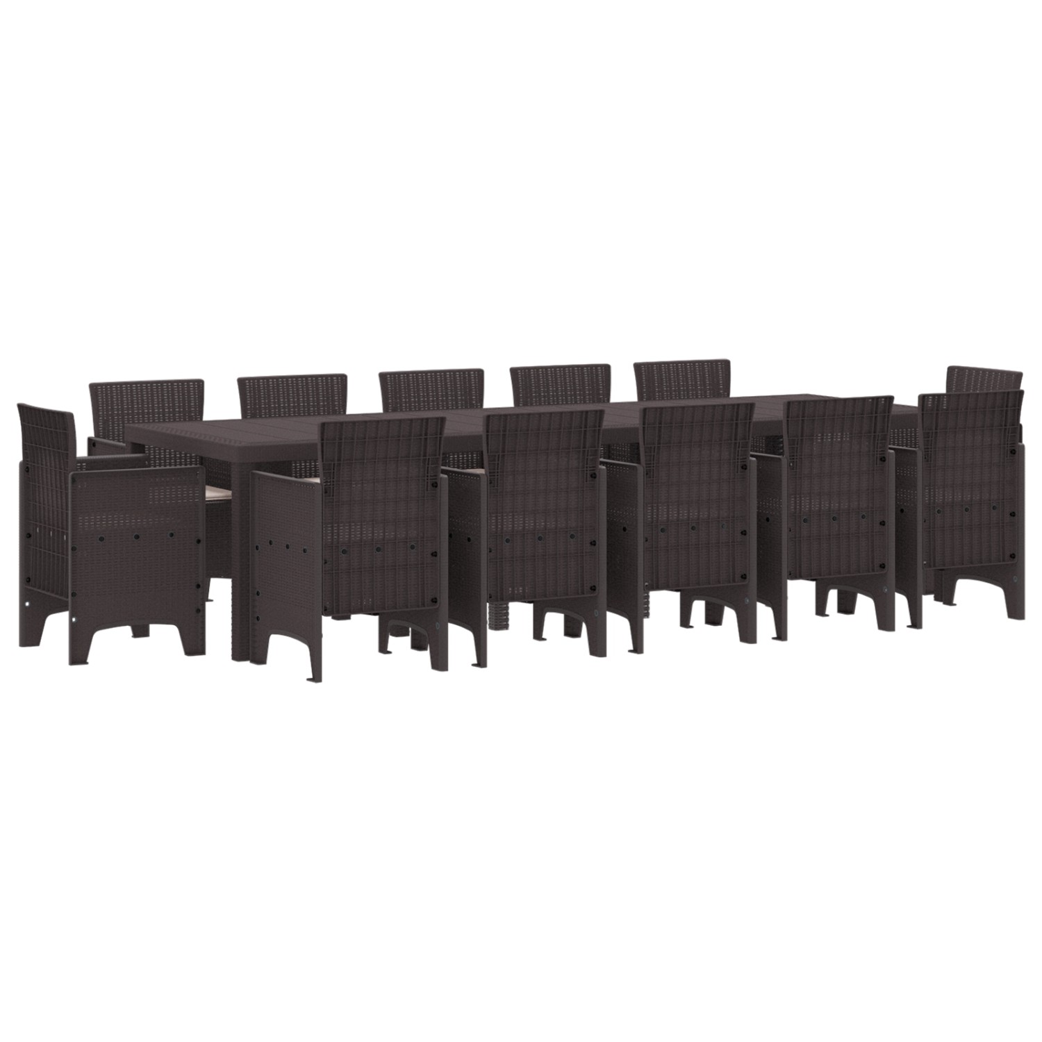 vidaXL 13-Teiliges Garten Essset mit Kissen Braun Poly-Rattan 3378618 günstig online kaufen