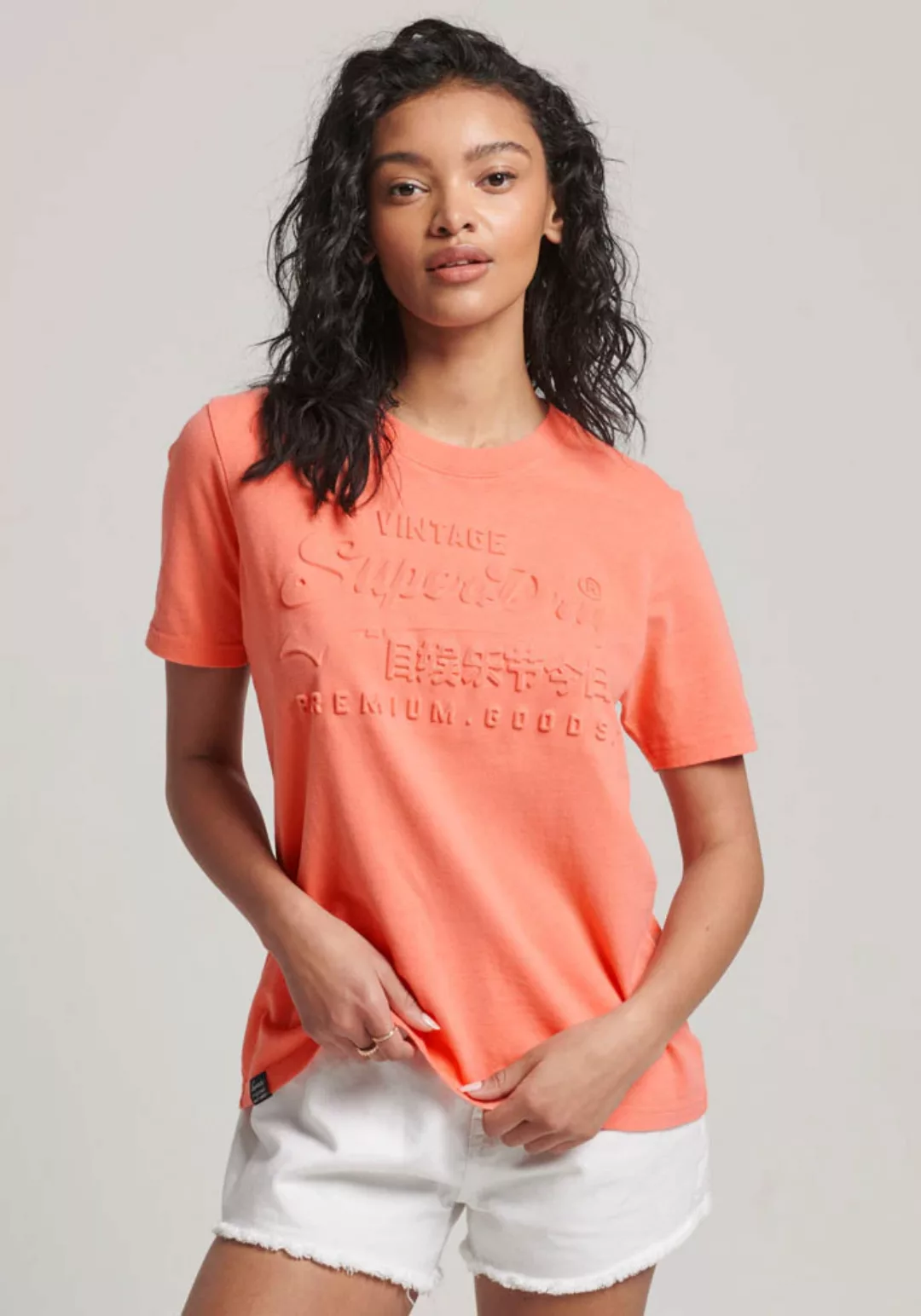 Superdry Rundhalsshirt "EMBOSSED VL T SHIRT" günstig online kaufen