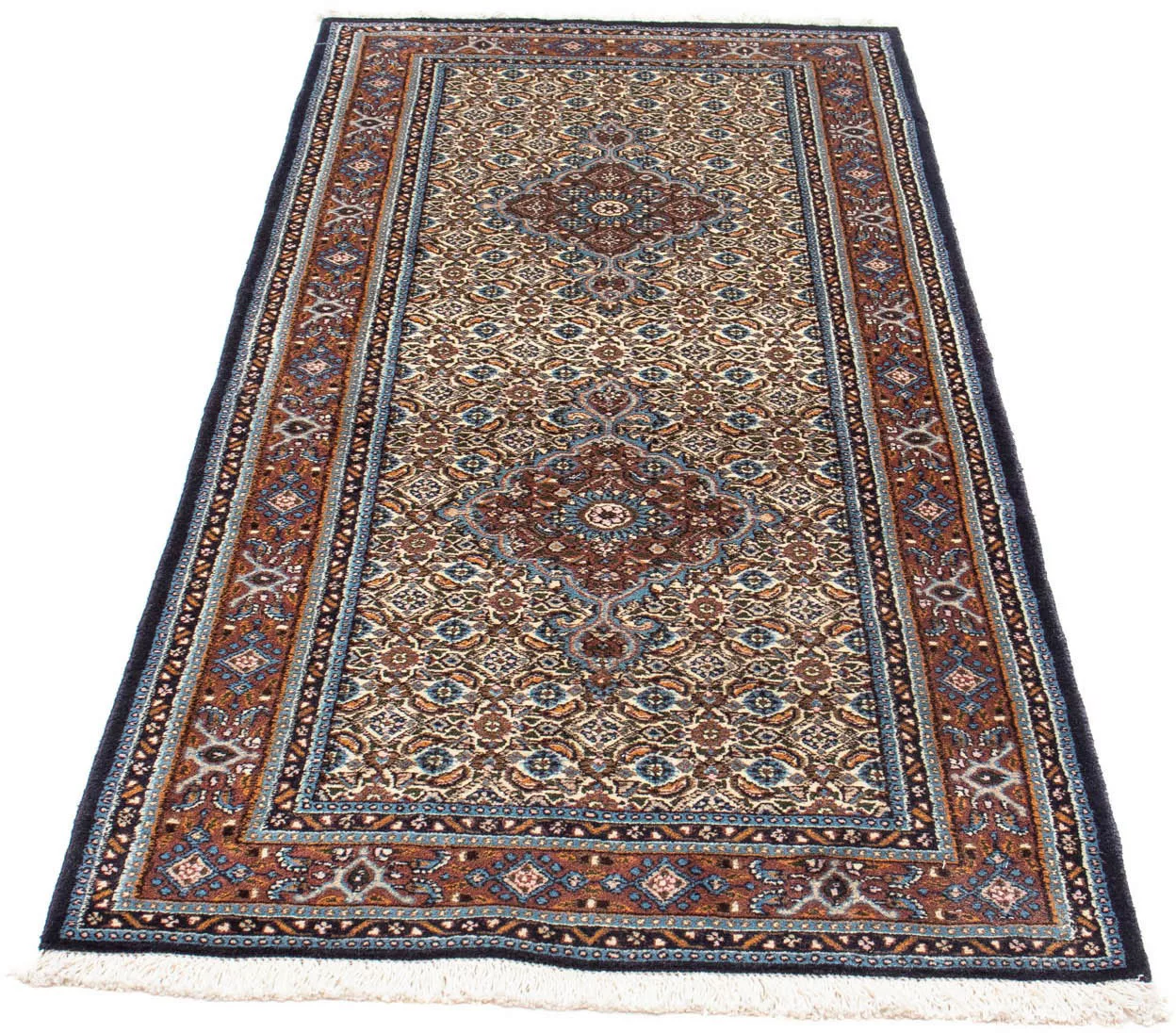 morgenland Wollteppich »Täbriz - 40 Raj Stark Gemustert Blu scuro 300 x 198 günstig online kaufen