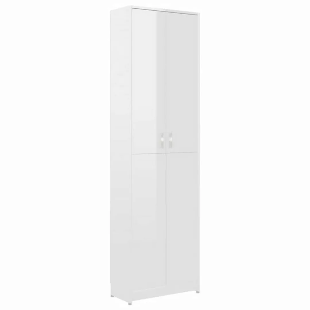 vidaXL Garderobenschrank Garderobenschrank Hochglanz-Weiß 55x25x189 cm Holz günstig online kaufen