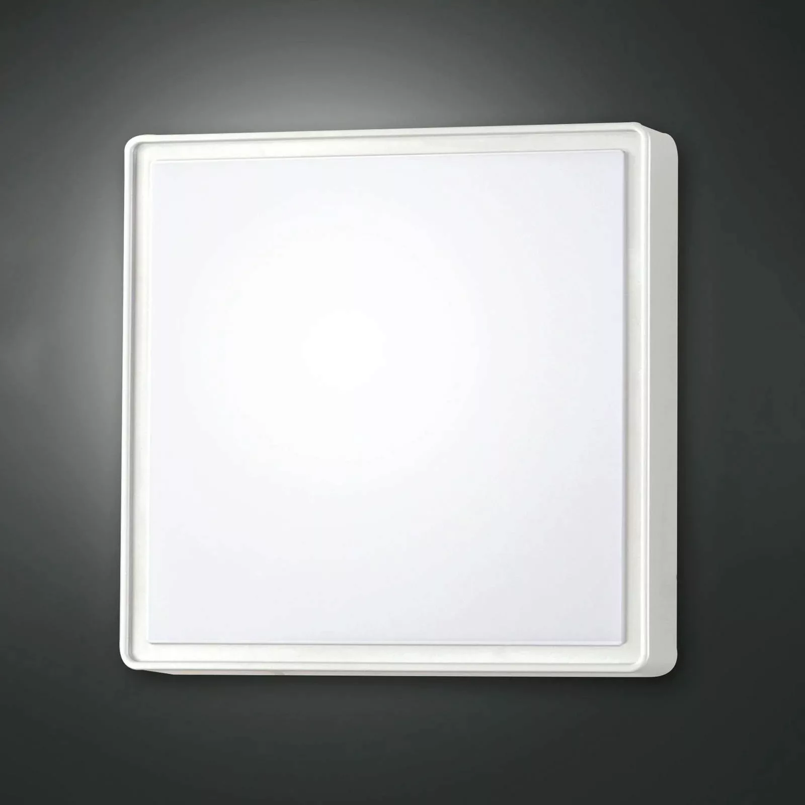 Wandleuchte Oban, 30 cm x 30 cm, Sensor, 2 x E27, weiß, IP65 günstig online kaufen