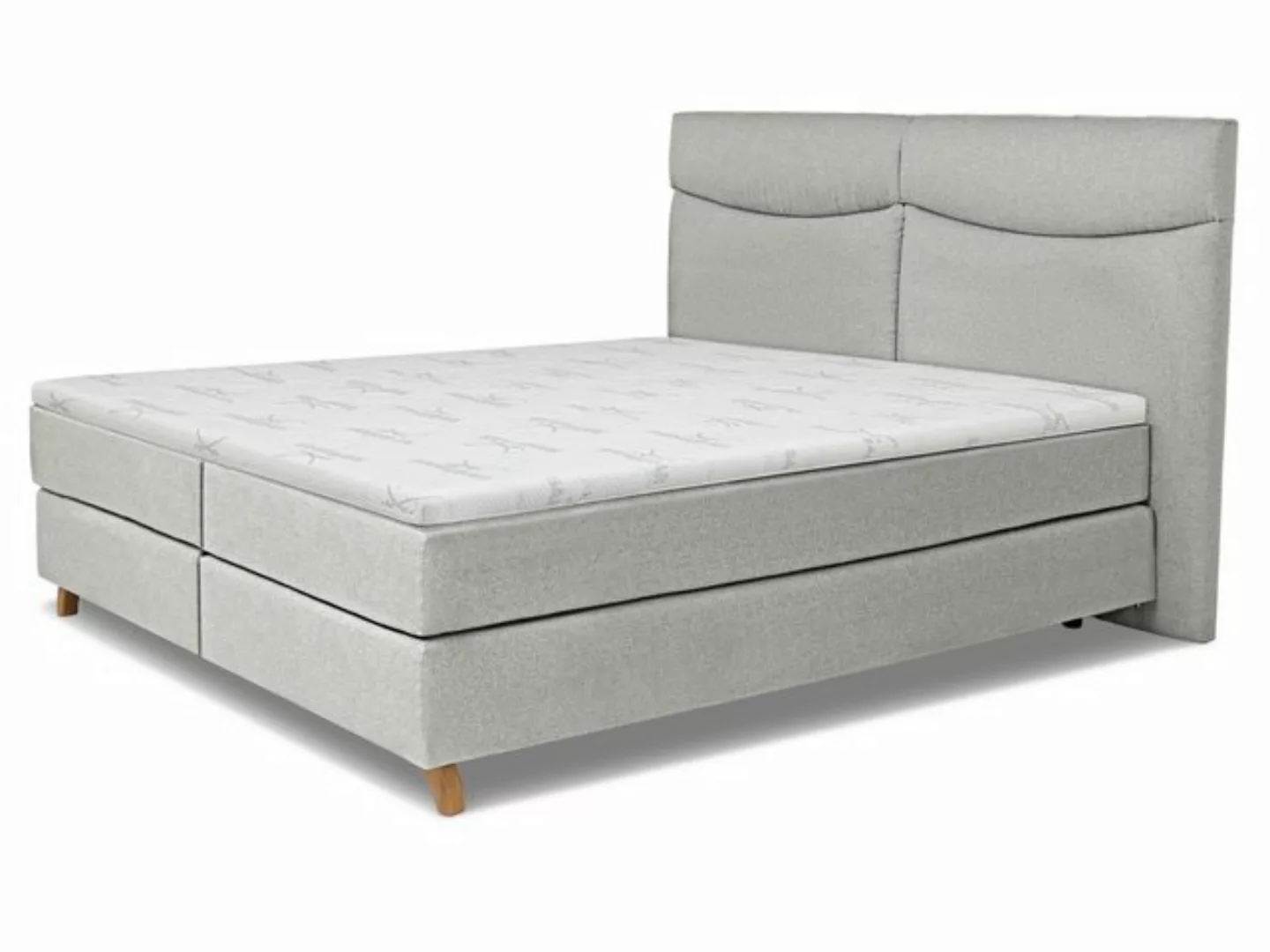 SANSIBAR Living Boxspringbett Boxspringbett SANSIBAR LANGEOOG silber Box-Sp günstig online kaufen