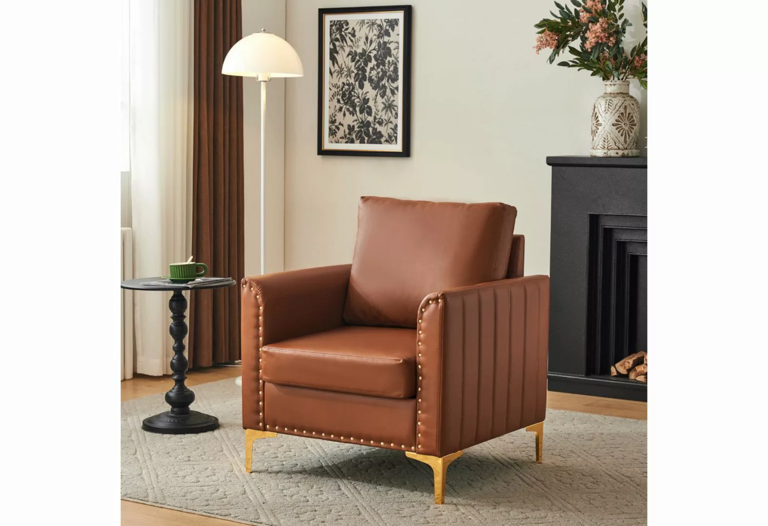XDOVET Chesterfield-Sofa Moderner PU-Lederstuhl, Chesterfield-Sessel, Loung günstig online kaufen