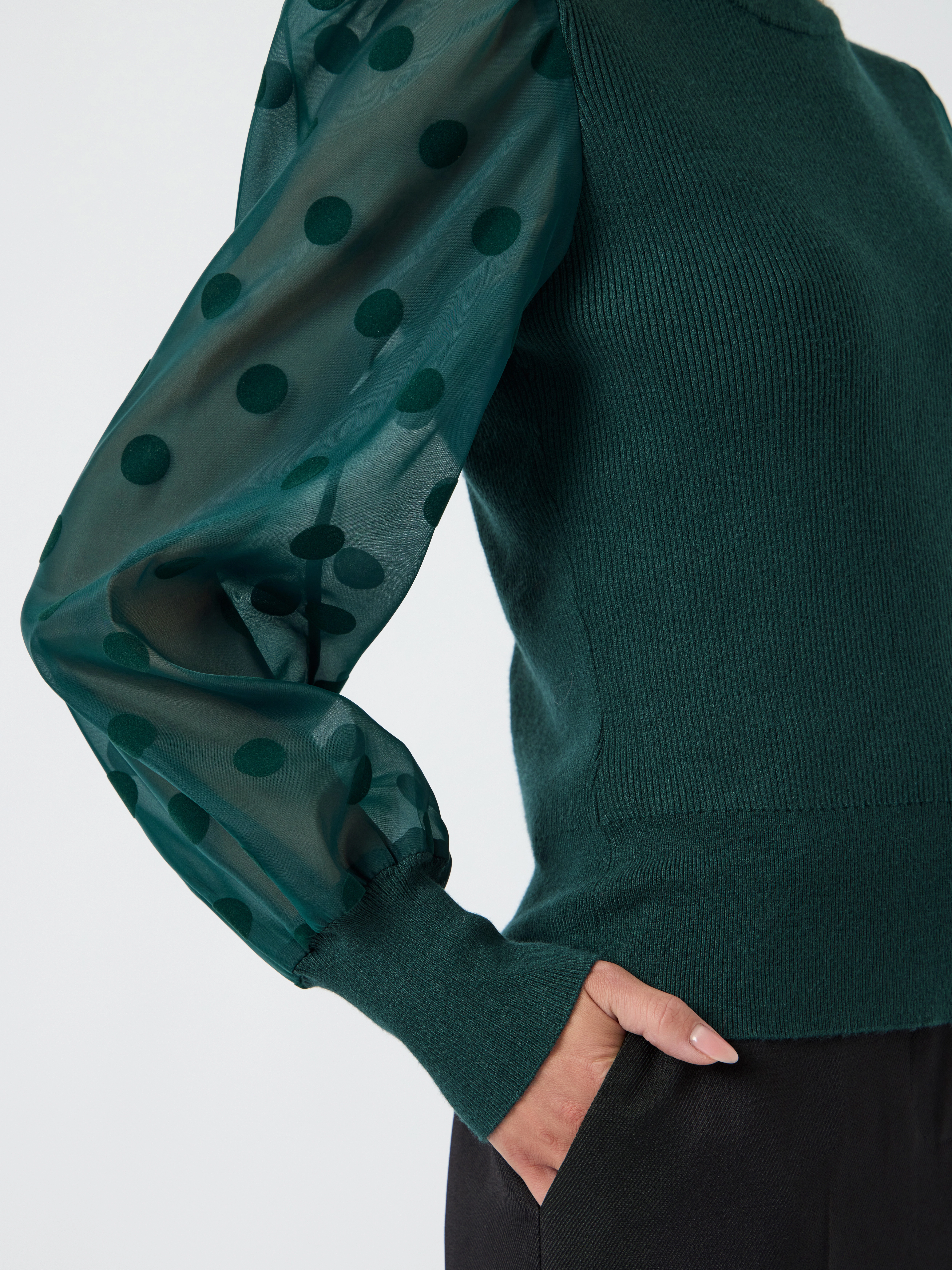 Y.A.S Rundhalspullover "YASDOTME LS KNIT PULLOVER S. NOOS" günstig online kaufen