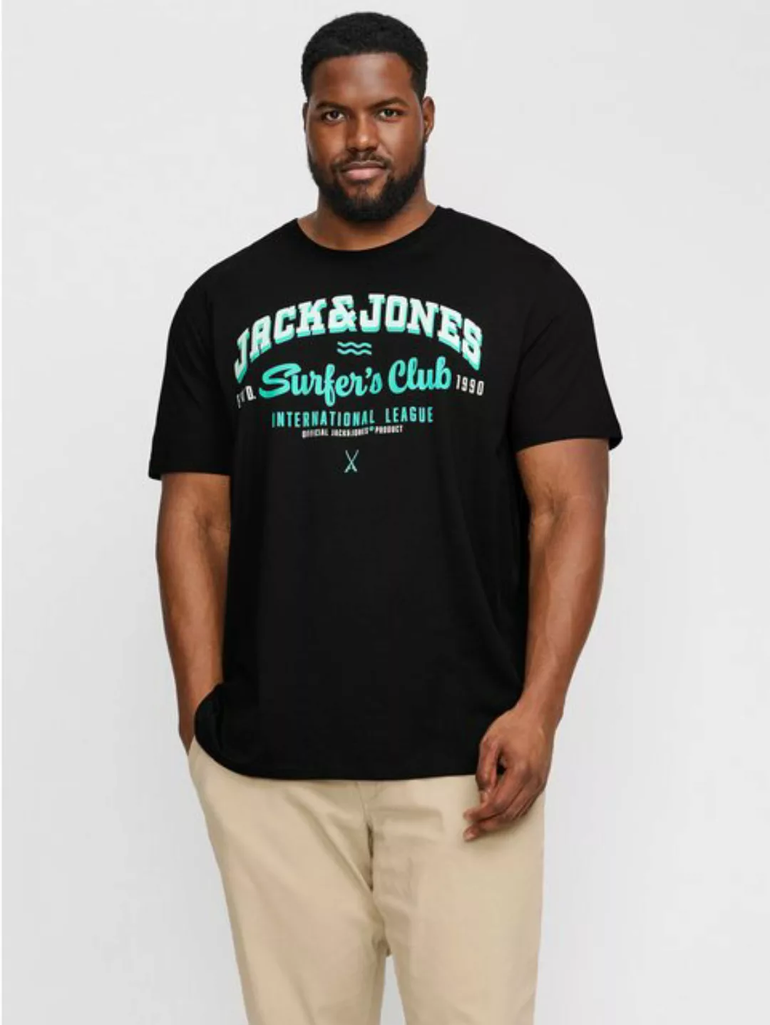 Jack & Jones PlusSize T-Shirt JJELOGO TEE SS O-NECK 2 COL AW24 S PLS mit Fr günstig online kaufen