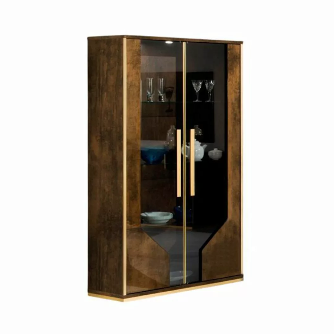 Xlmoebel Vitrine Glasvitrine Wohnzimmerschrank mit 2 Türen in modernem Desi günstig online kaufen