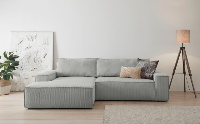 Home affaire Ecksofa SHERWOOD Schlafsofa 267 cm, L-Form, Schlaffunktion mit günstig online kaufen