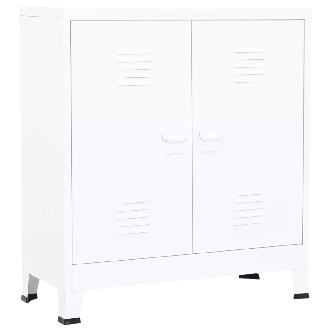 Industrial Aktenschrank Weiß 90x40x100 Cm Stahl günstig online kaufen