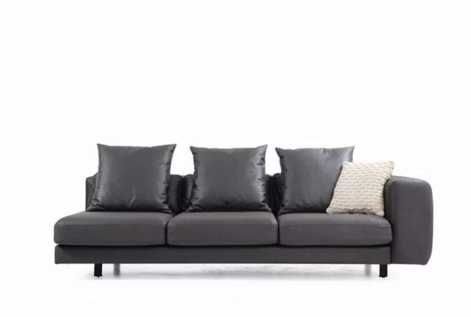 JVmoebel Sofa Polstersofa Dreisitzer Couch Stoffsofa Sofa Sitzer Stoff Grau günstig online kaufen