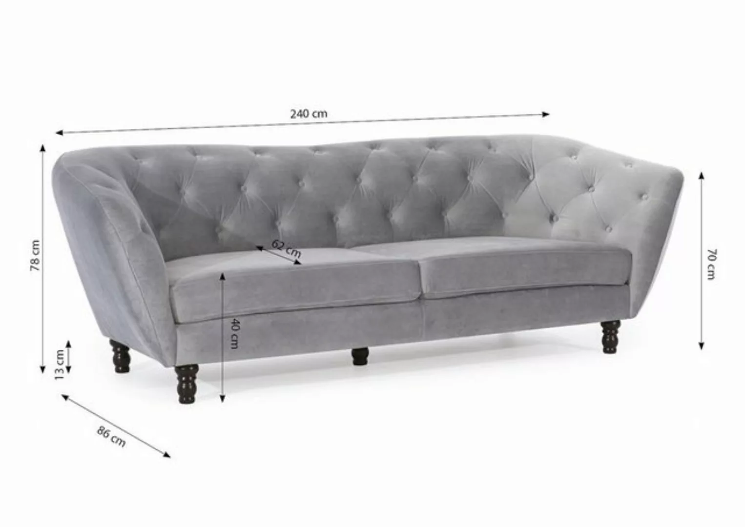 Fun Möbel Polstergarnitur Sofa-Set 3-2-1 Designer-Sofa Charlotte Stoff, (3- günstig online kaufen